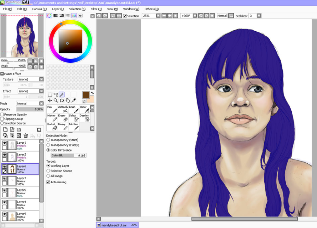 is there a way to make paint brushes larger on paint tool sai on a larger canvas