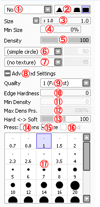 paint tool sai circle tool